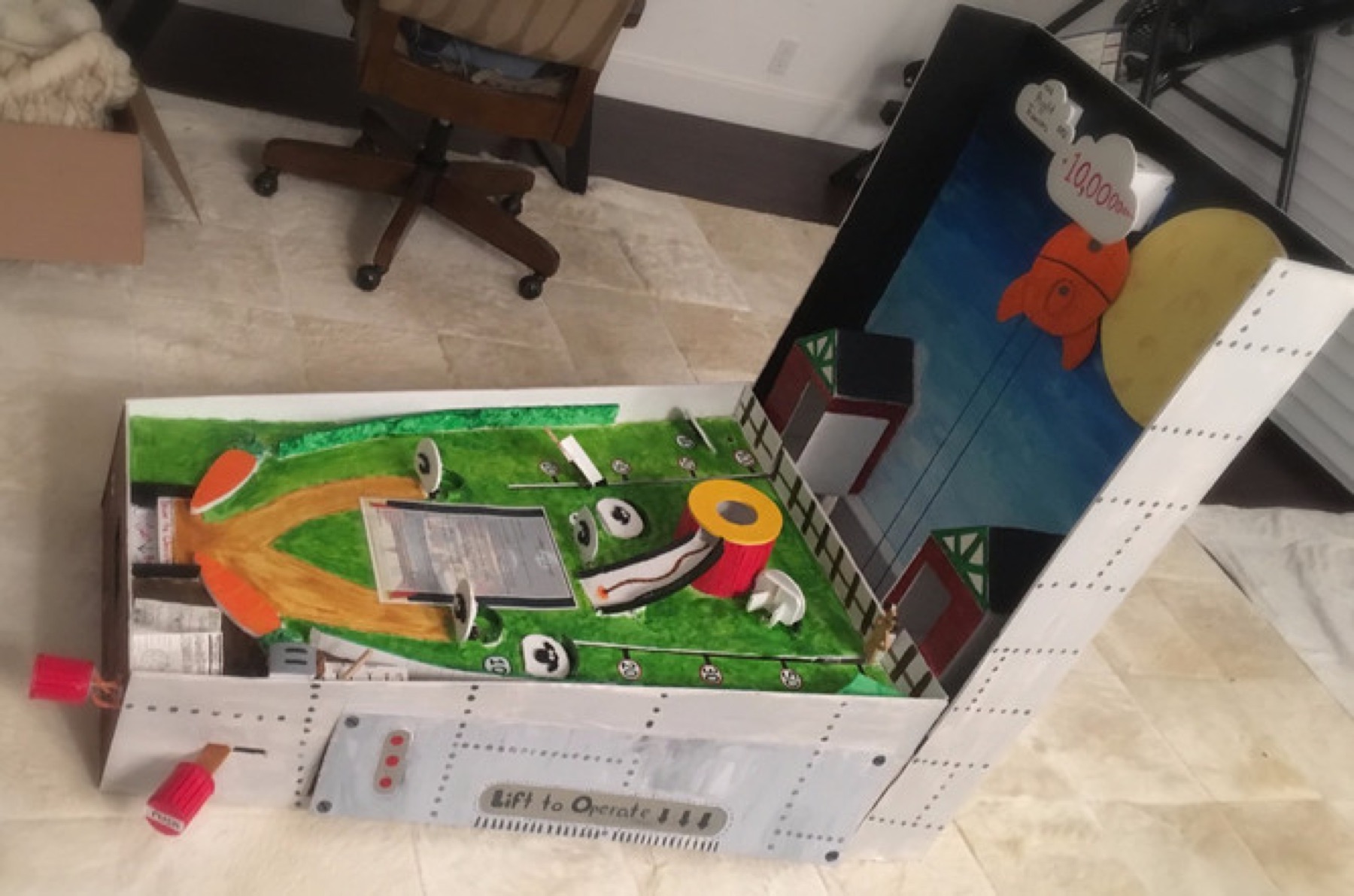 Pinball machine — right-top view